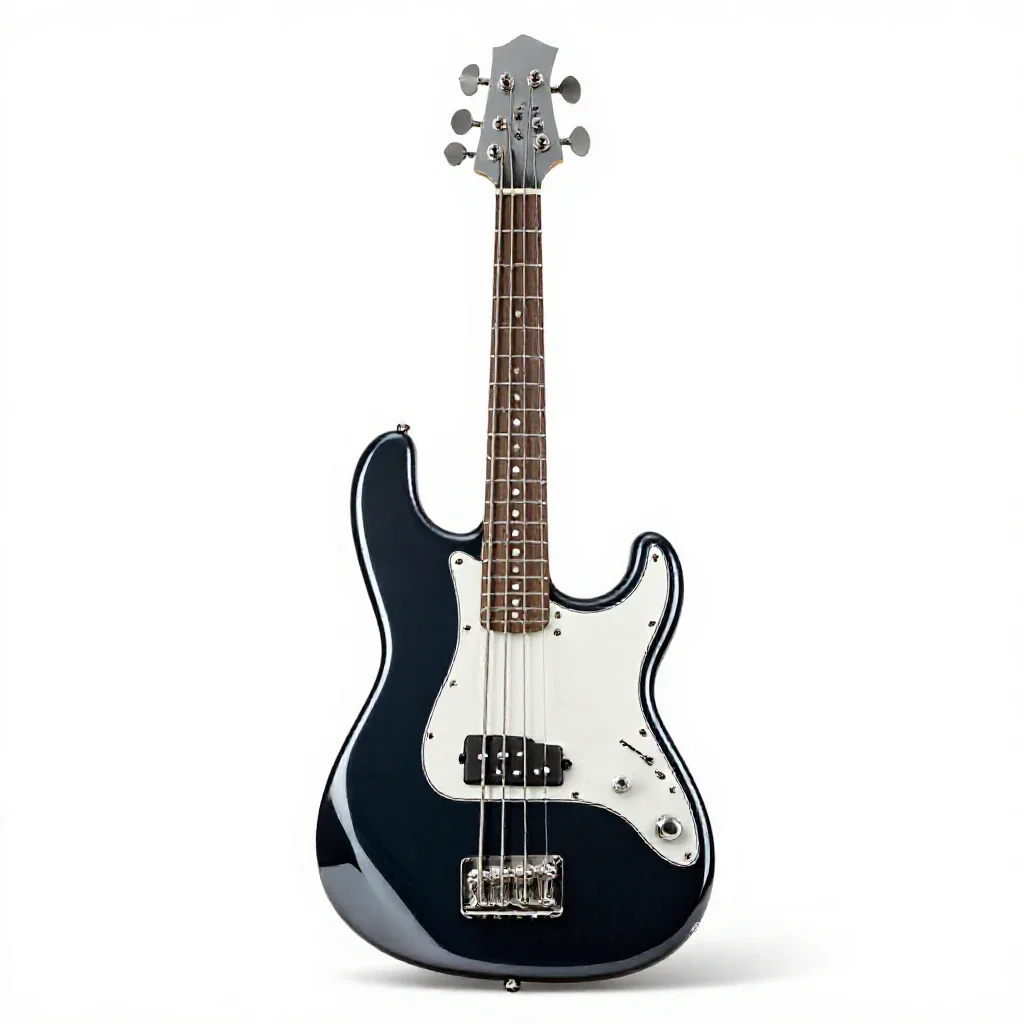 Bass guitar isolated on a white background