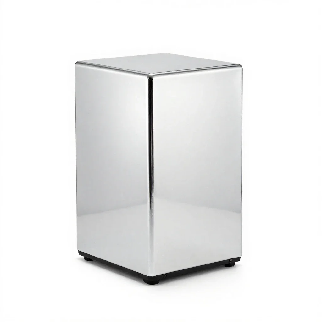 Cajon box drum isolated on a white background