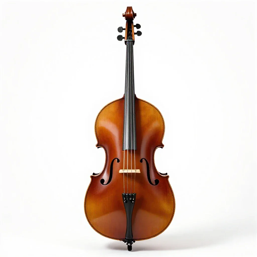 Double bass isolated on a white background