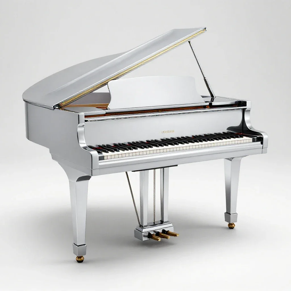 Grand piano isolated on a white background