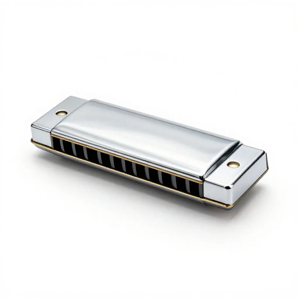 Harmonica isolated on a white background