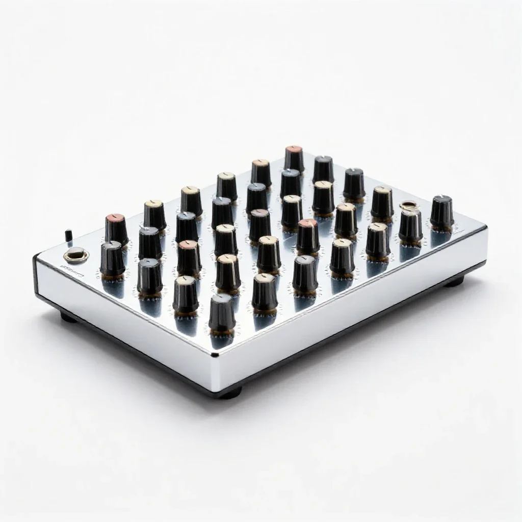 Modular synthesizer isolated on a white background