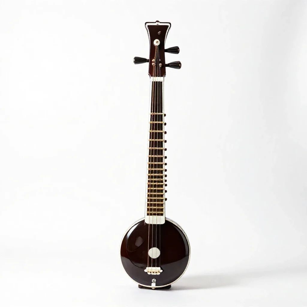 Sitar isolated on a white background