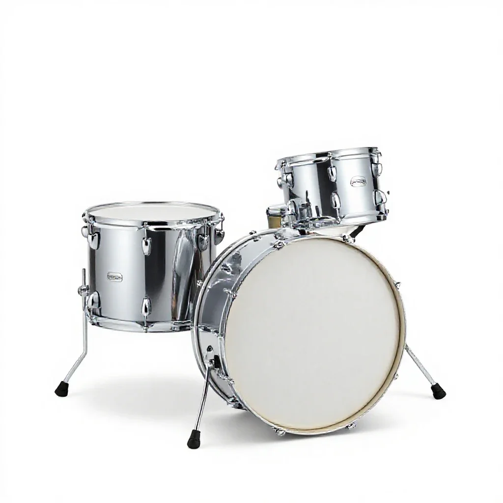 Steel tongue drum isolated on a white background