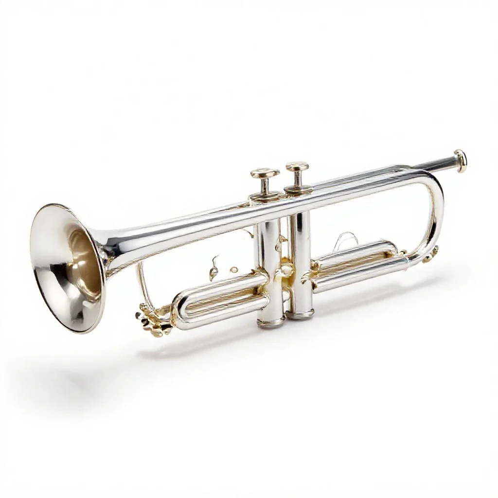 Trumpet isolated on a white background