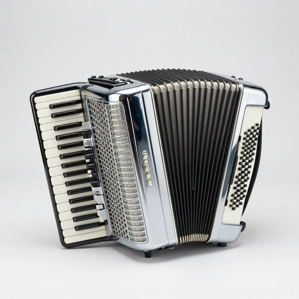 Accordion isolated on a white background