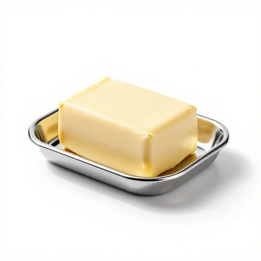 Butter dish isolated on a white background