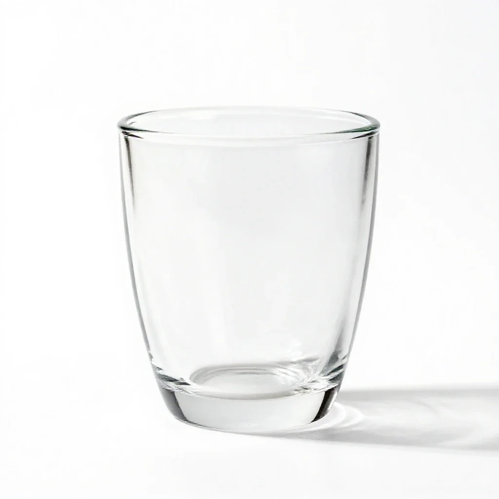 Double-walled glass tumbler isolated on a white background