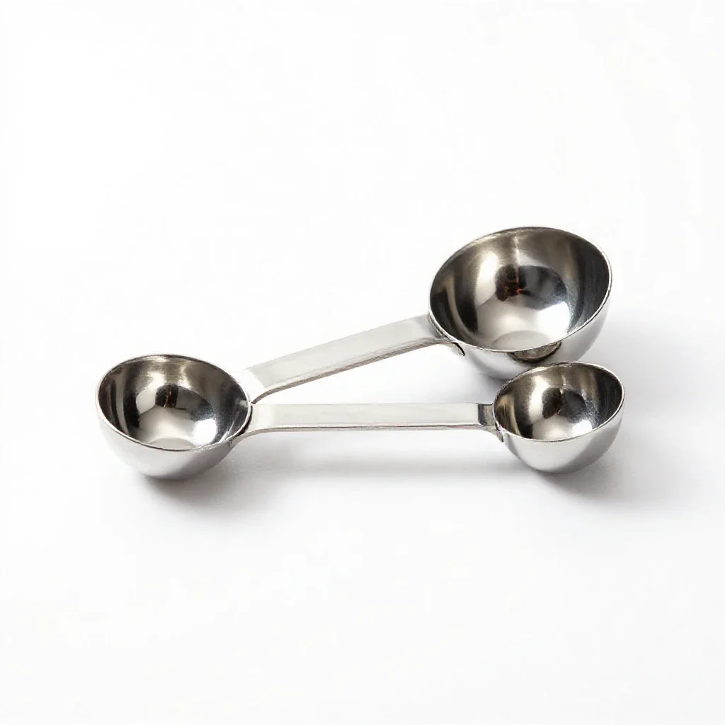 Set of measuring spoons isolated on a white background