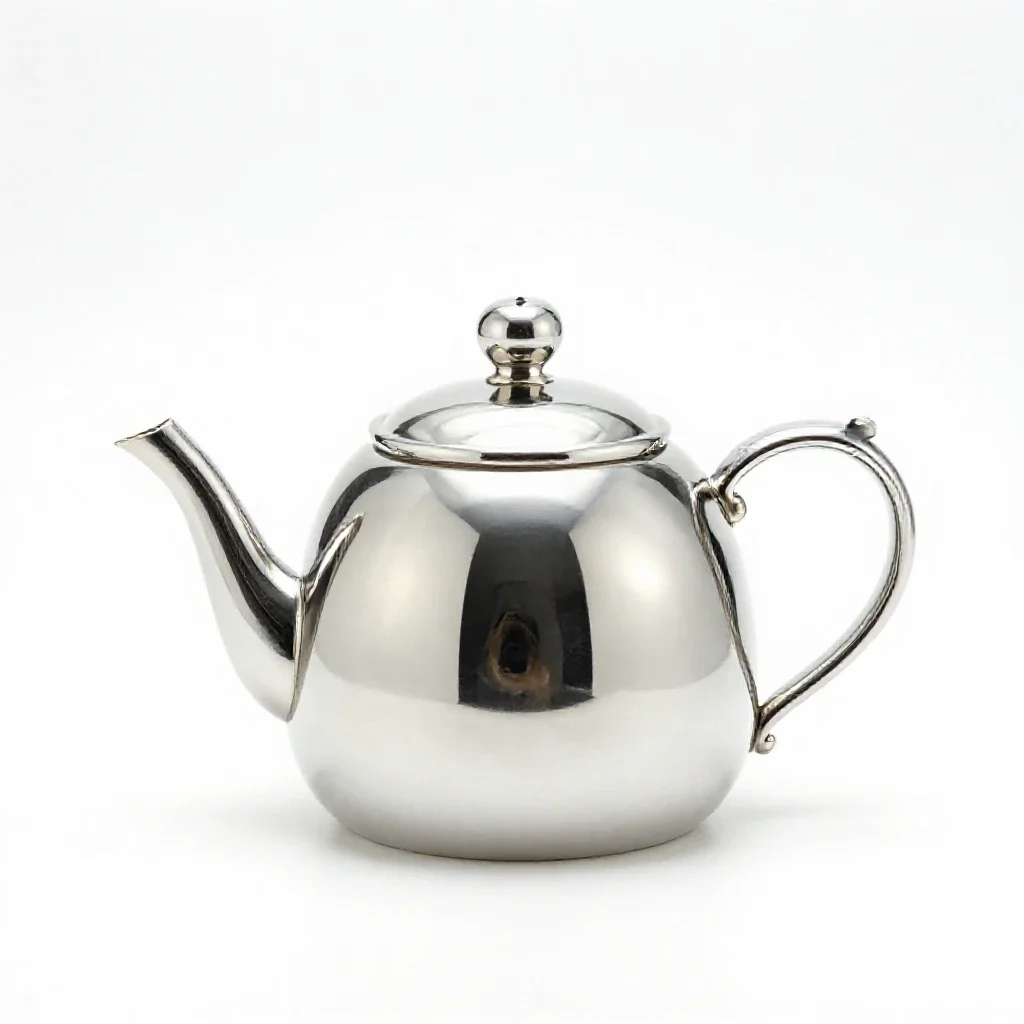 Teapot with an infuser isolated on a white background