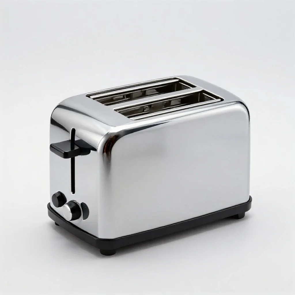 Two-slot toaster isolated on a white background