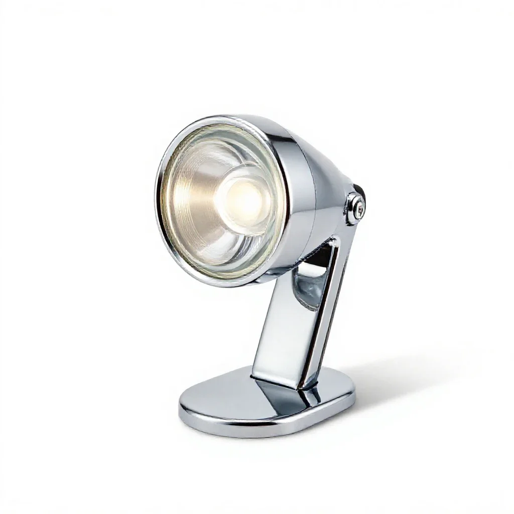 Clip-on reading light isolated on a white background