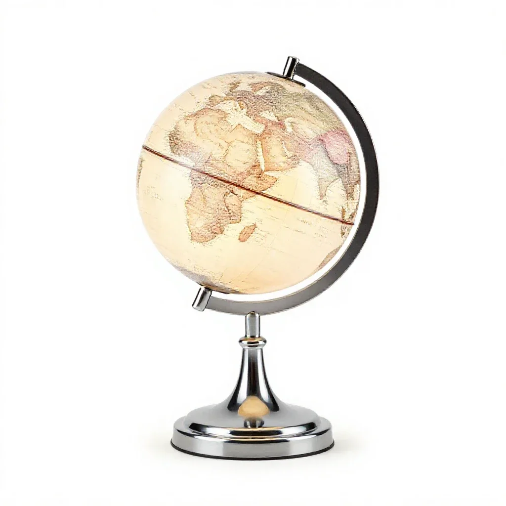 Globe table lamp isolated on a white background