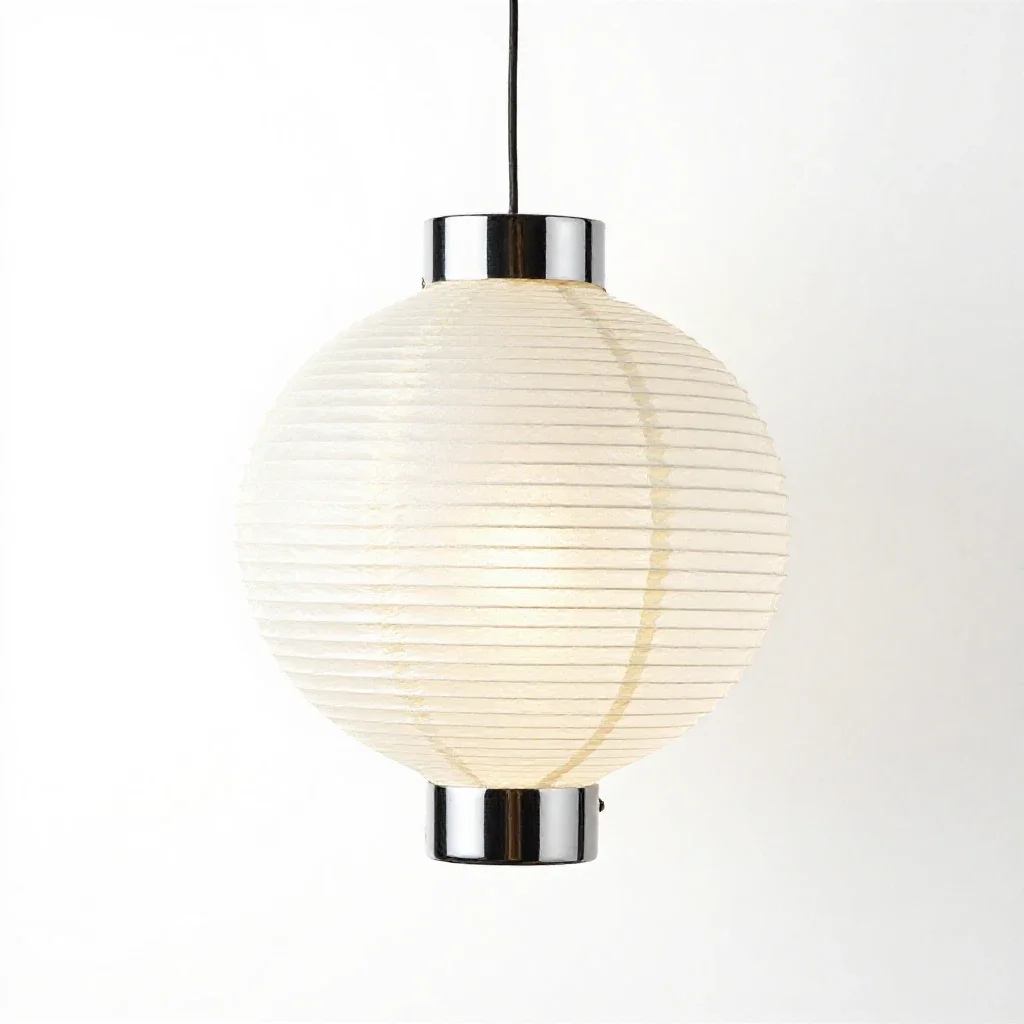 Paper lantern pendant isolated on a white background
