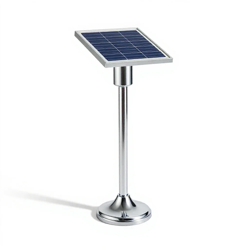 Solar garden stake light isolated on a white background