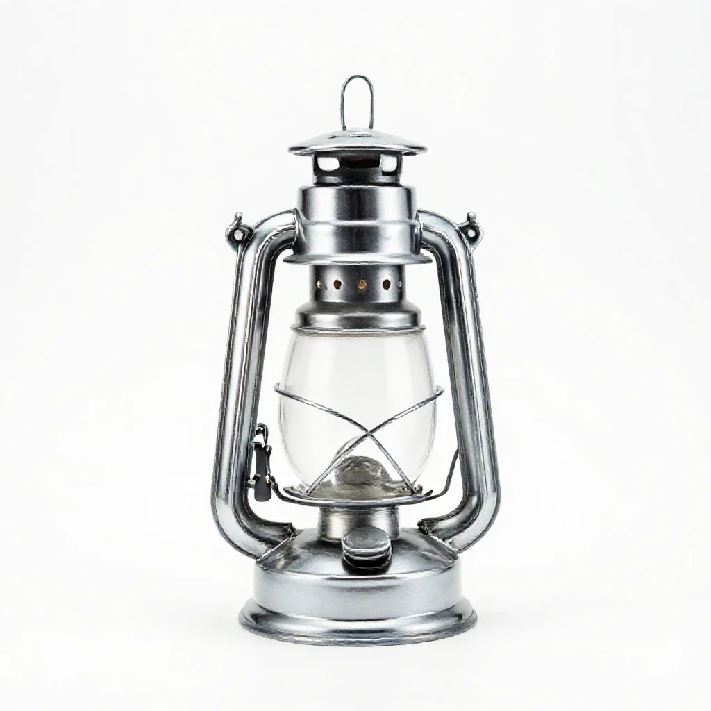 Oil hurricane lantern isolated on a white background