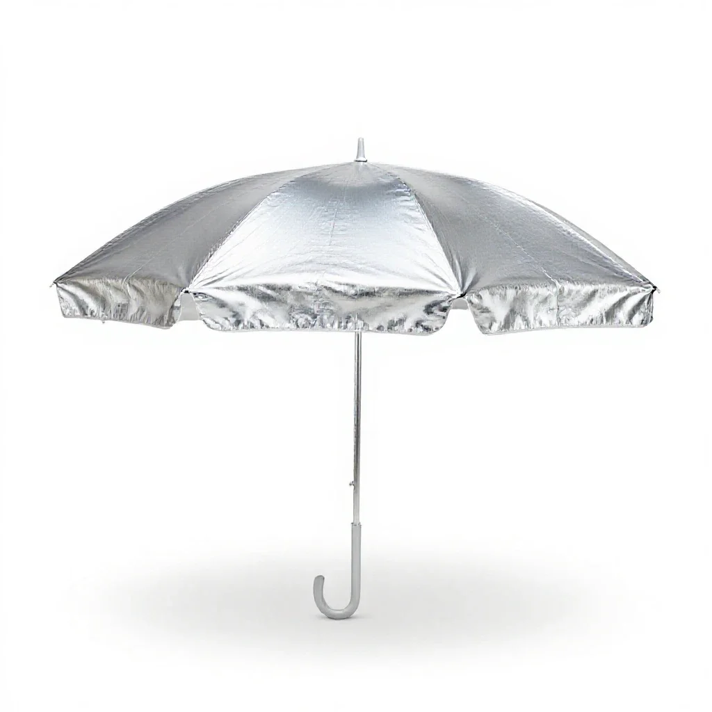Beach umbrella isolated on a white background