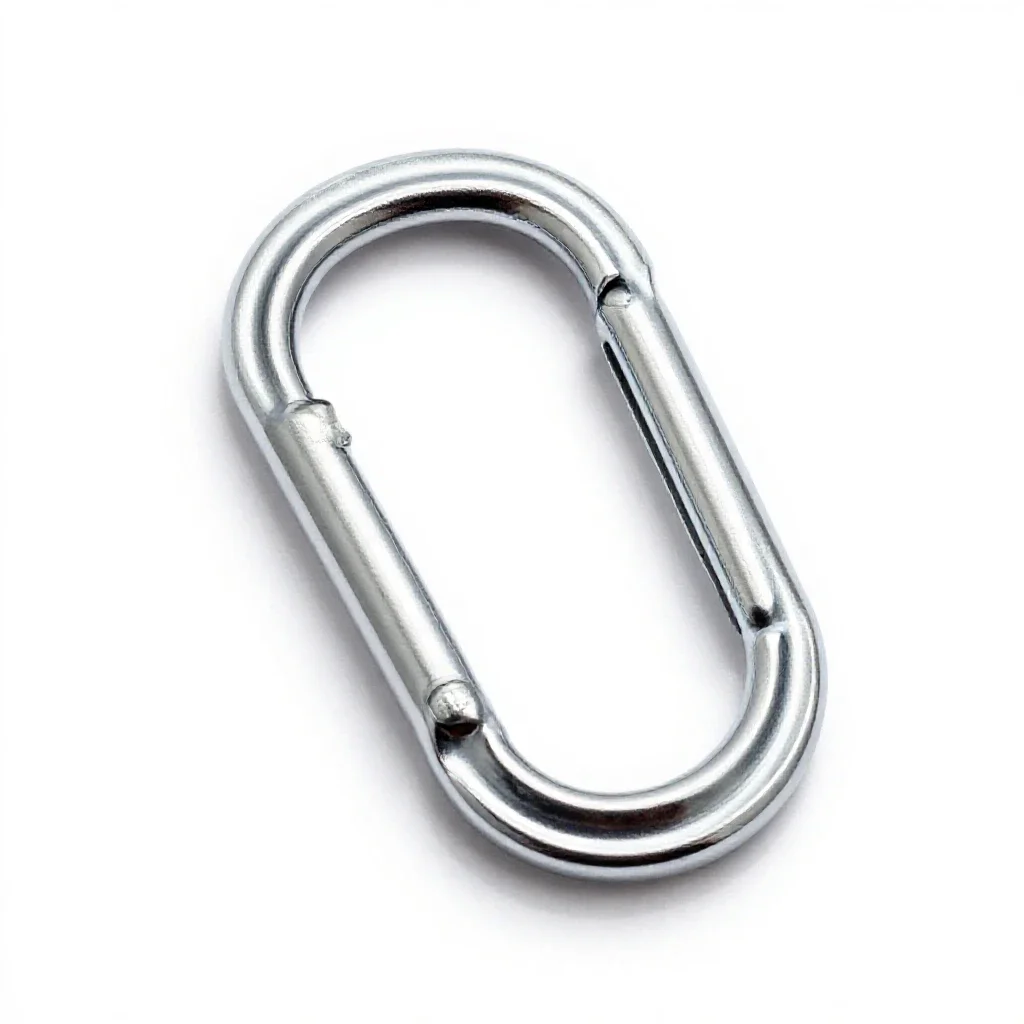 Carabiner isolated on a white background