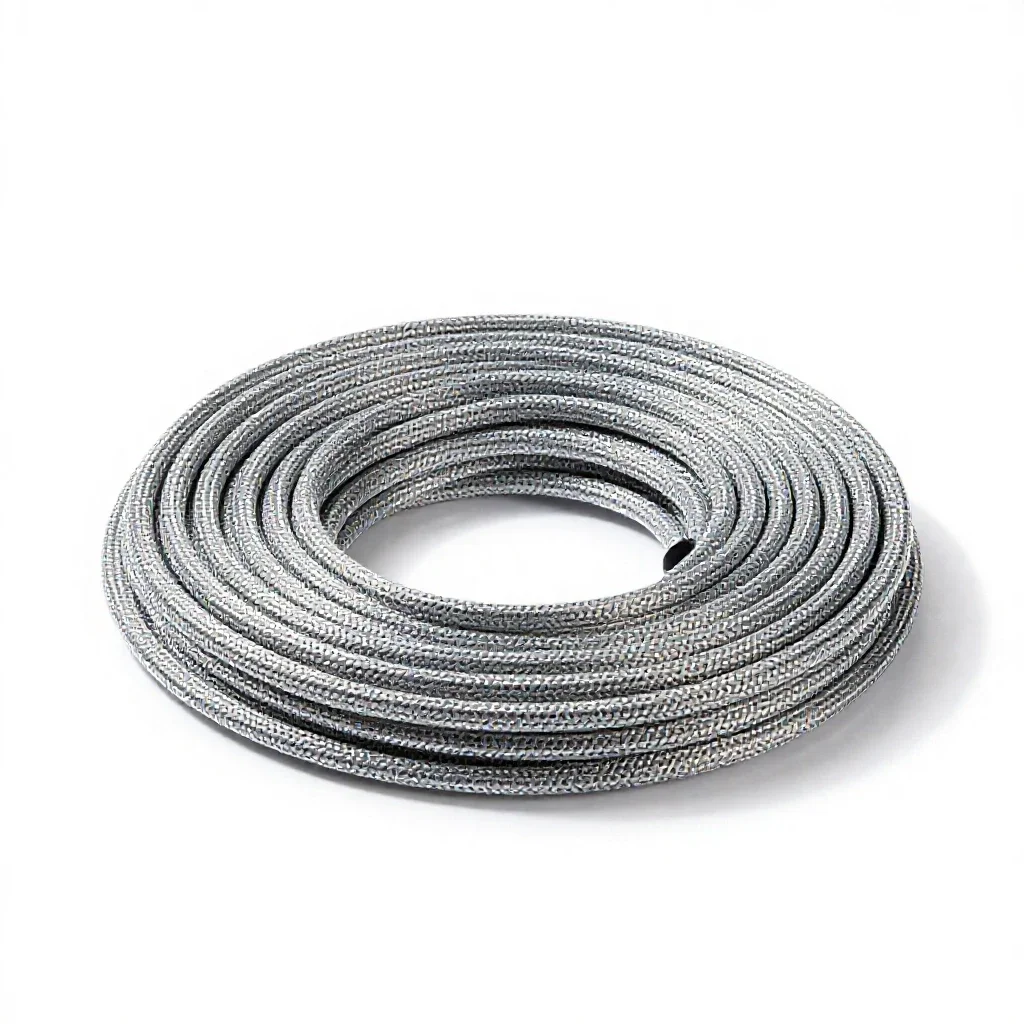 Climbing rope coil isolated on a white background