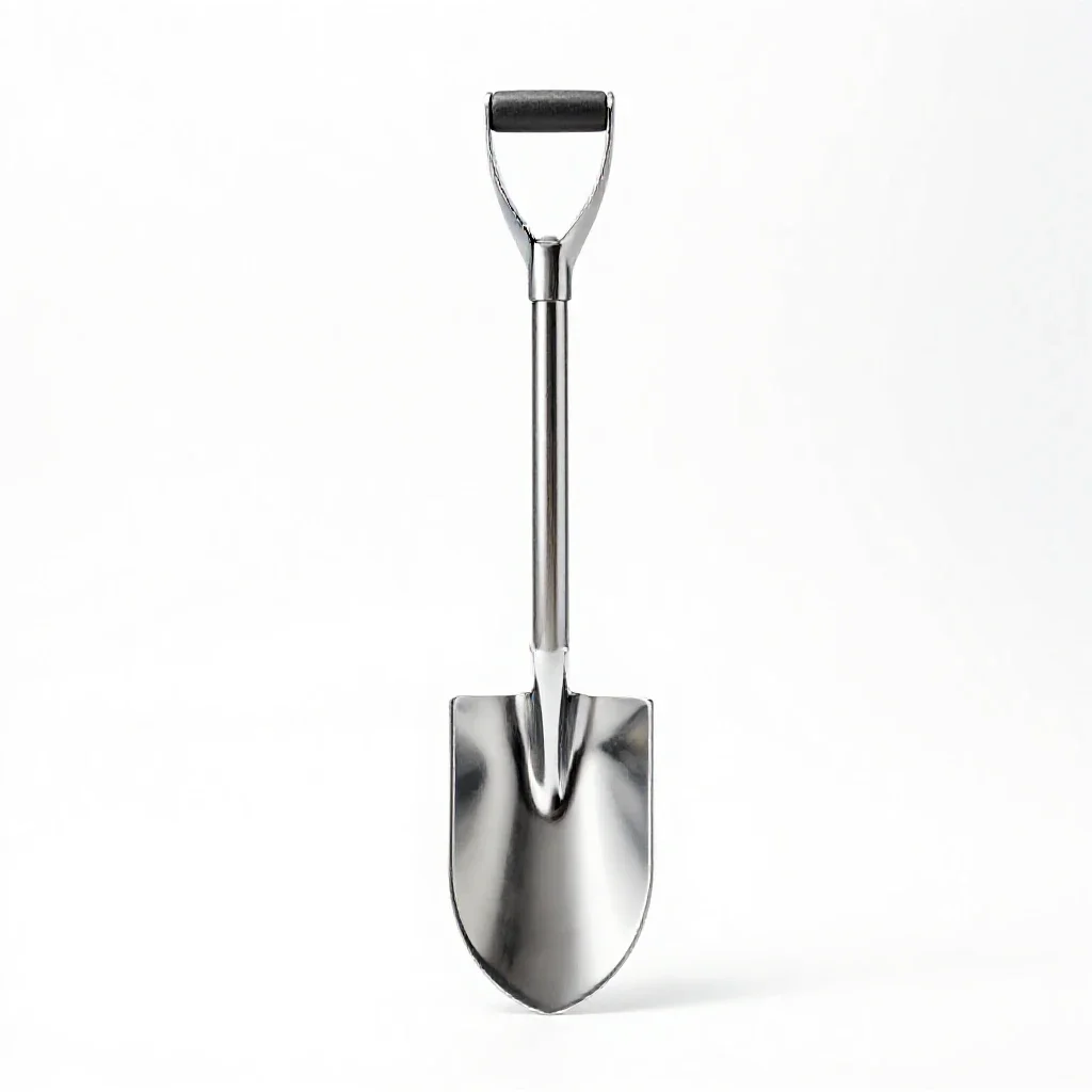 Folding shovel isolated on a white background