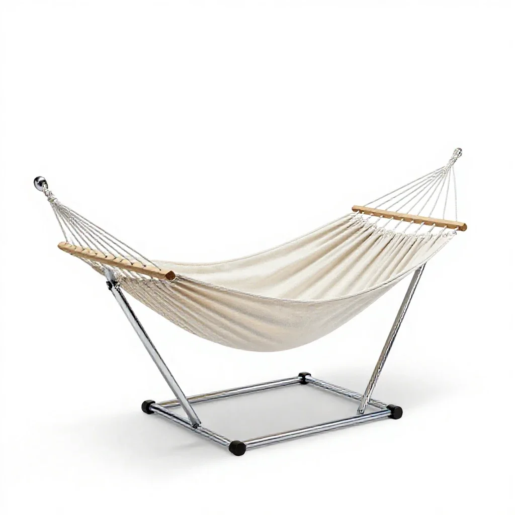 Hammock with straps isolated on a white background