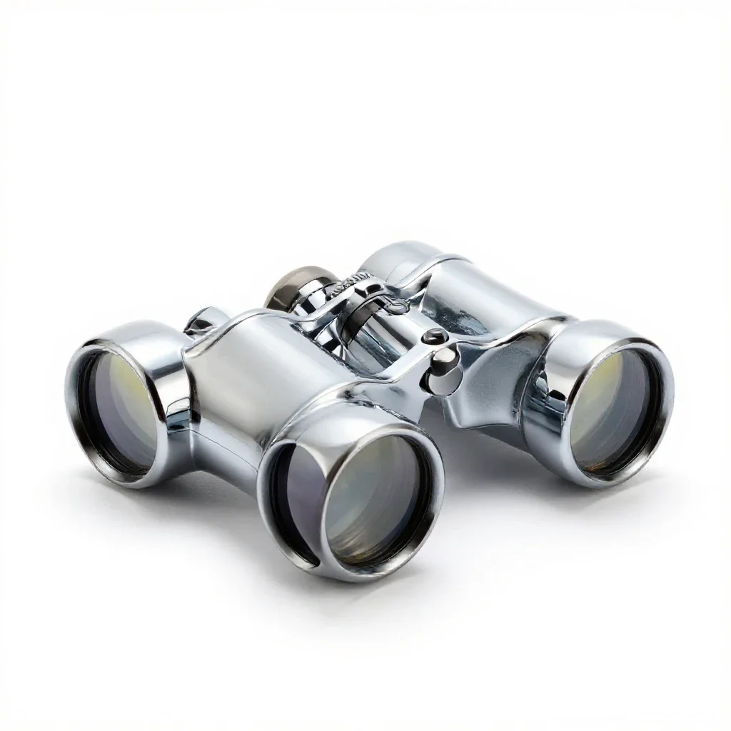 Pair of binoculars isolated on a white background