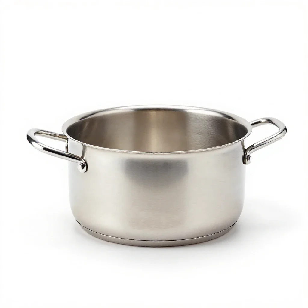 Titanium cook pot isolated on a white background