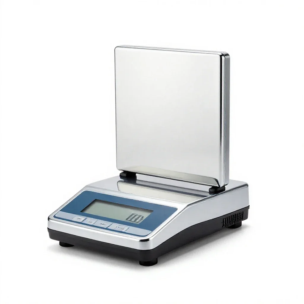 Analytical balance isolated on a white background