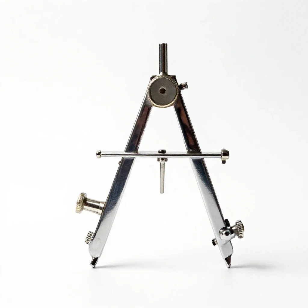 Brass sextant isolated on a white background