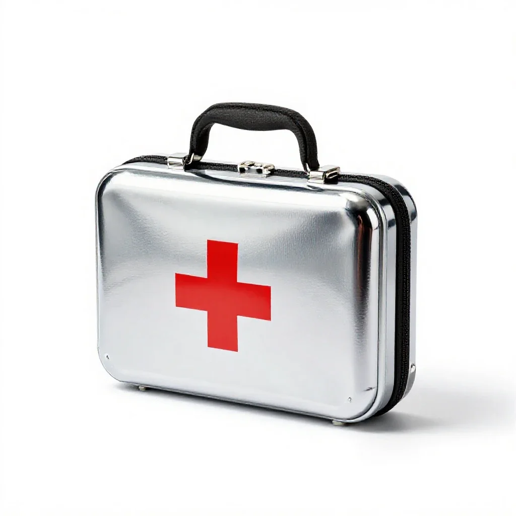 First aid kit isolated on a white background