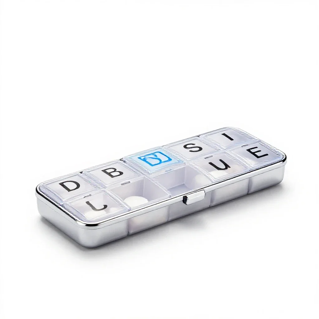 Pill organiser isolated on a white background