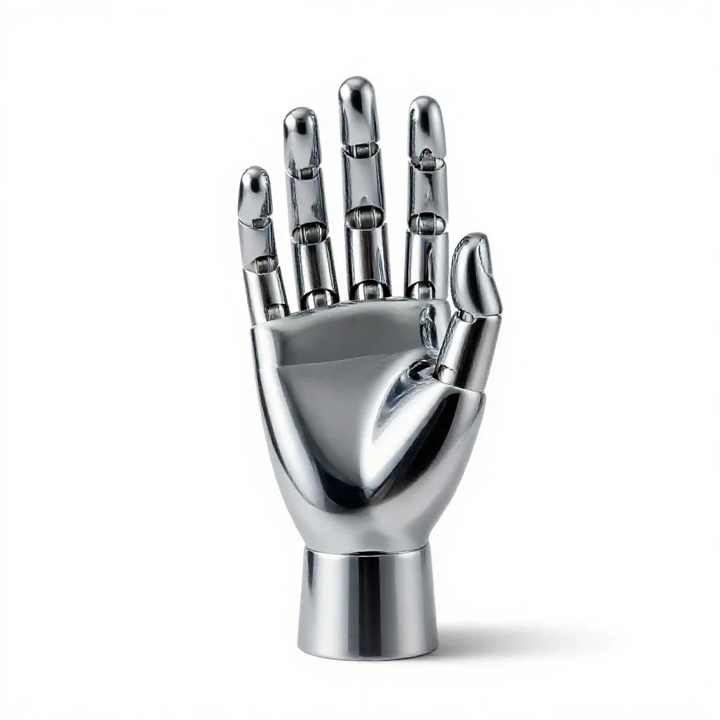 Prosthetic hand isolated on a white background
