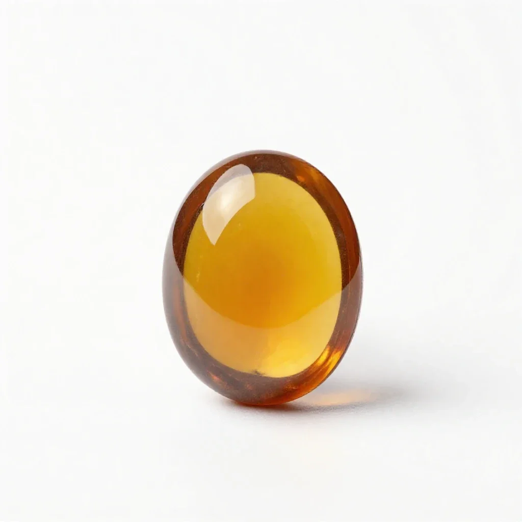Amber specimen isolated on a white background