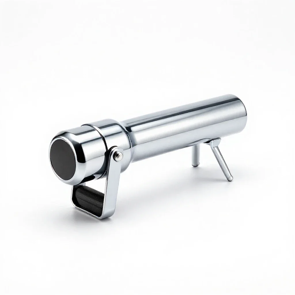 Magnetic grapple launcher isolated on a white background
