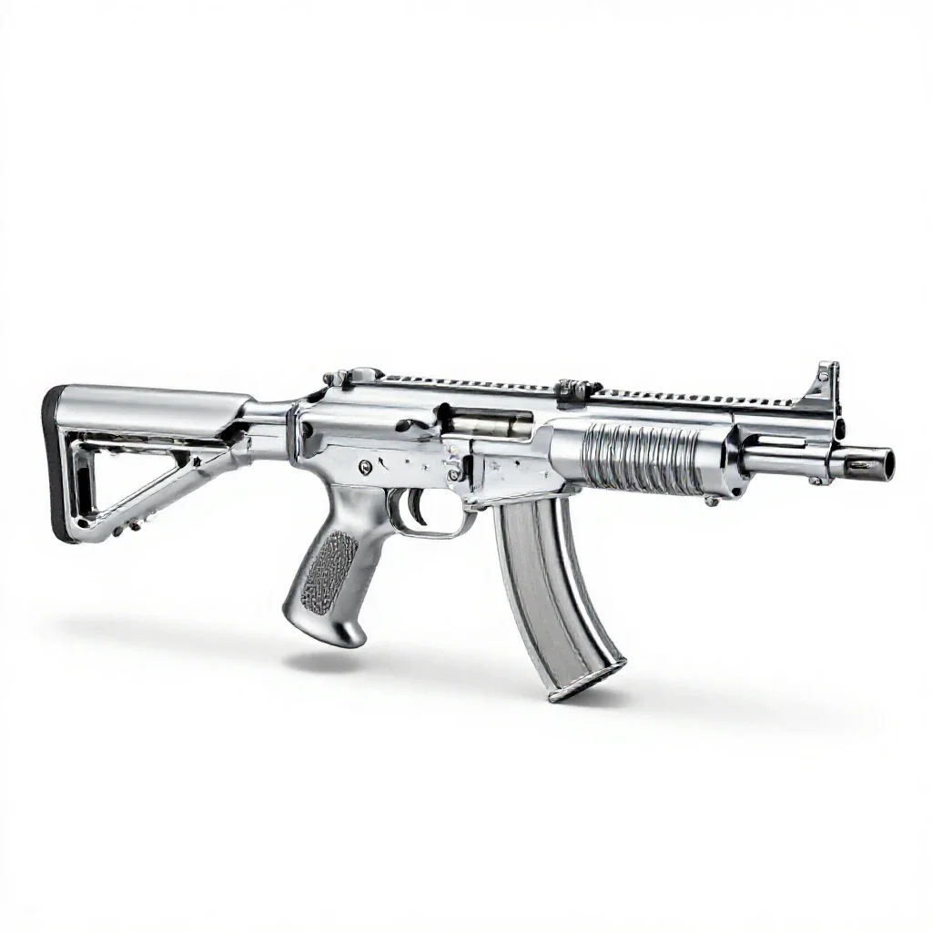 Modular plasma rifle isolated on a white background