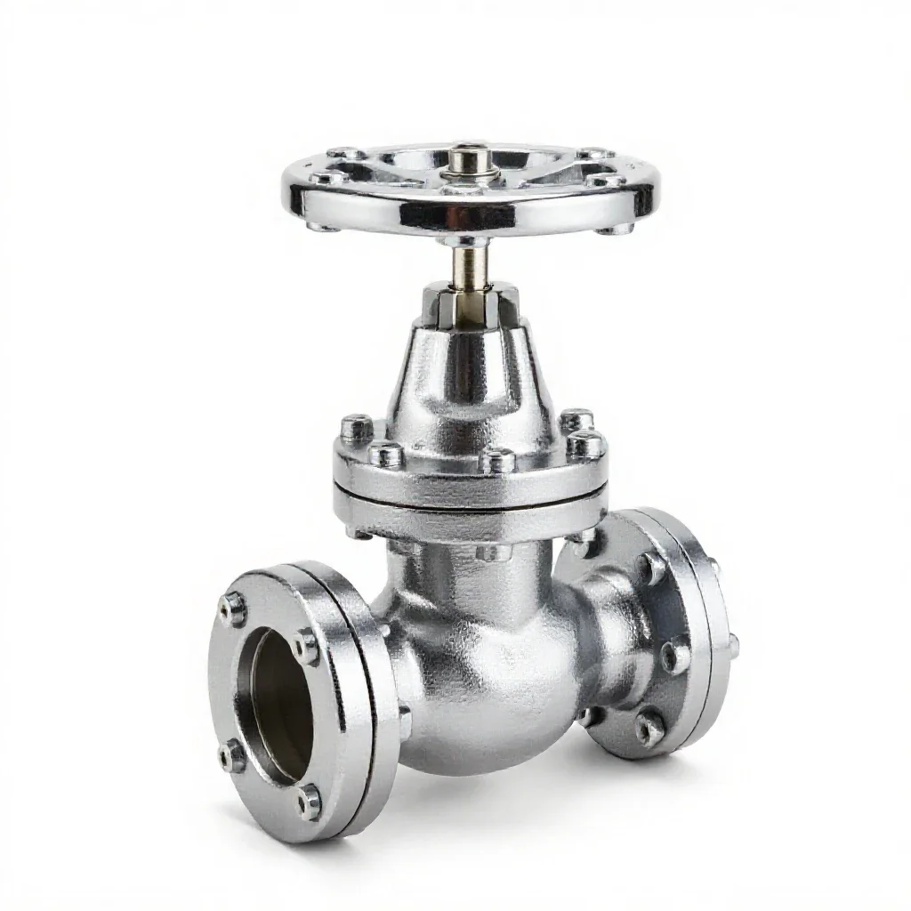 Reactor coolant valve isolated on a white background