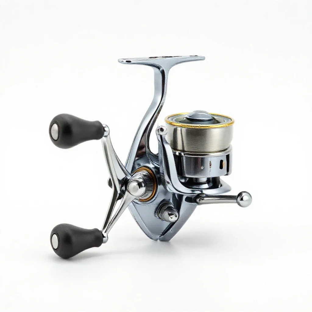 Fishing reel isolated on a white background