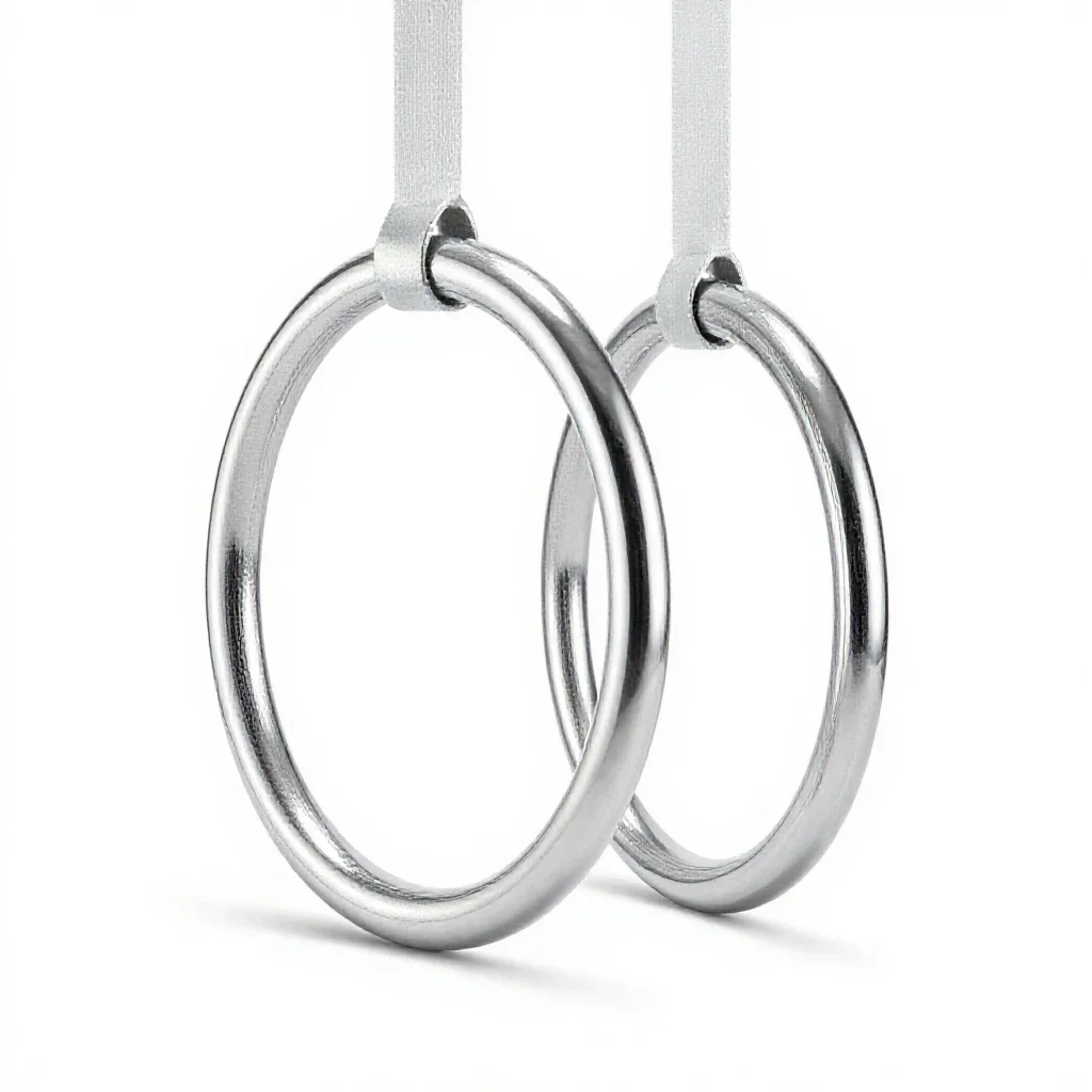 Gymnastic ring pair isolated on a white background