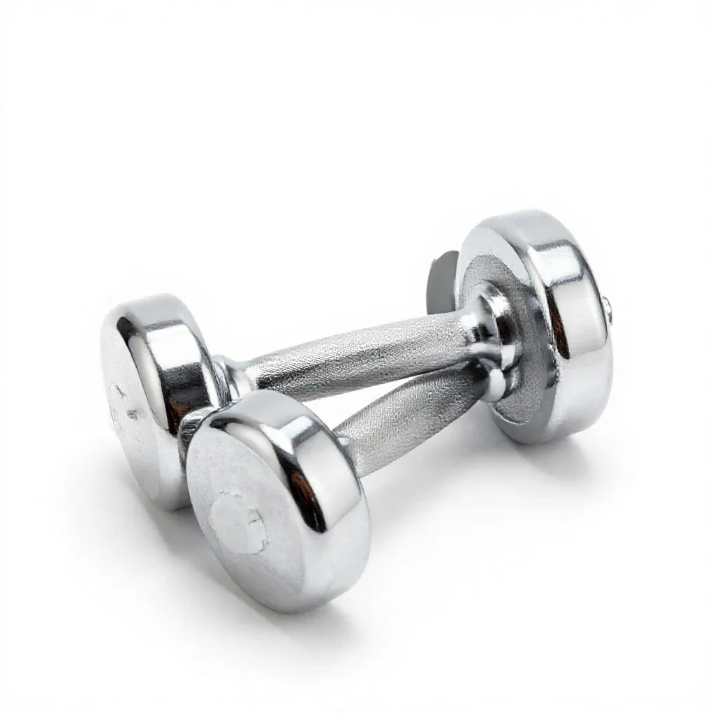 Pair of dumbbells isolated on a white background