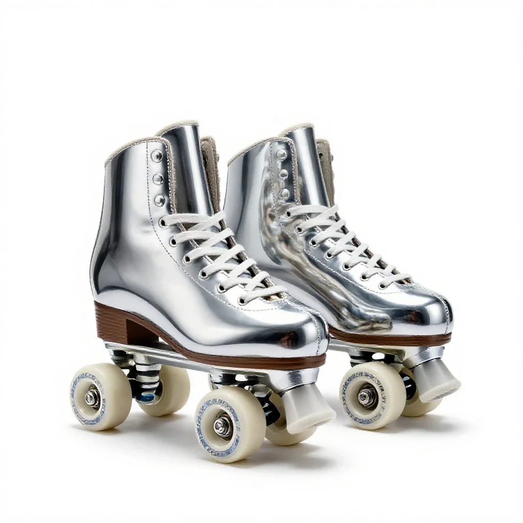 Pair of roller skates isolated on a white background