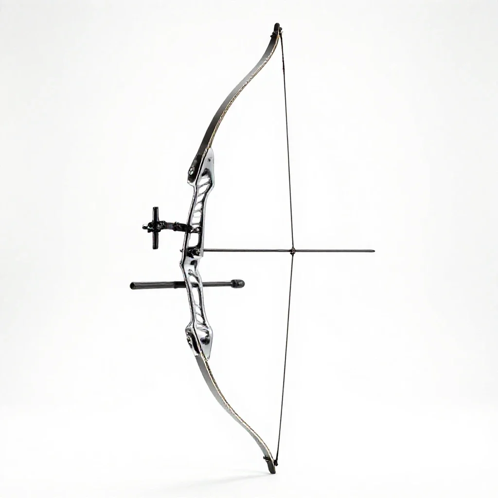Archery recurve bow isolated on a white background