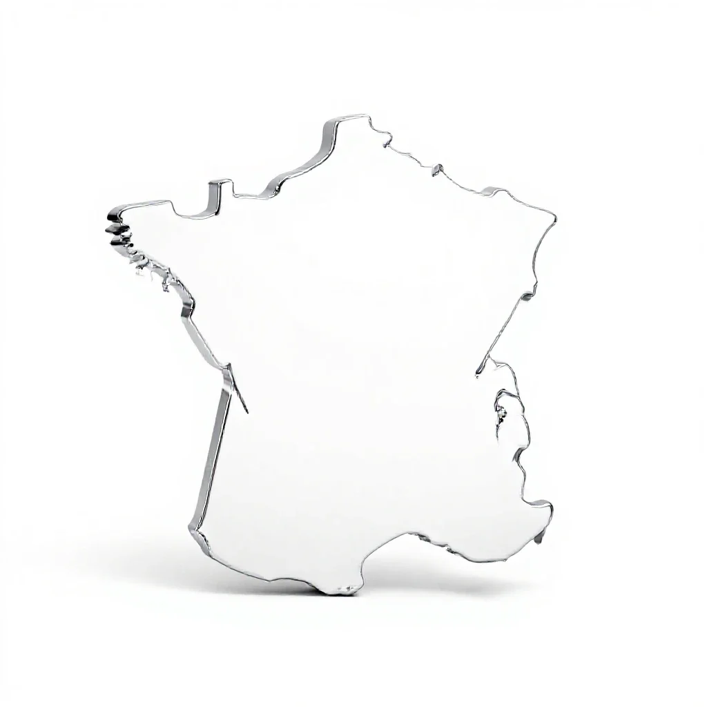French curve template isolated on a white background