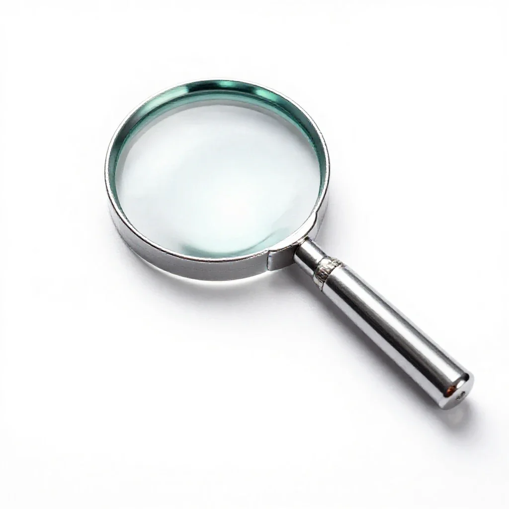 Magnifying glass isolated on a white background