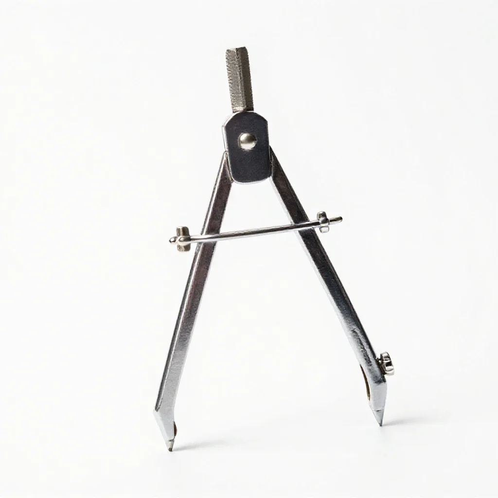 Pair of compasses isolated on a white background