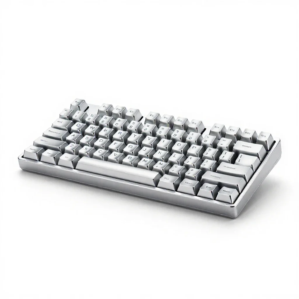 Mechanical keyboard isolated on a white background
