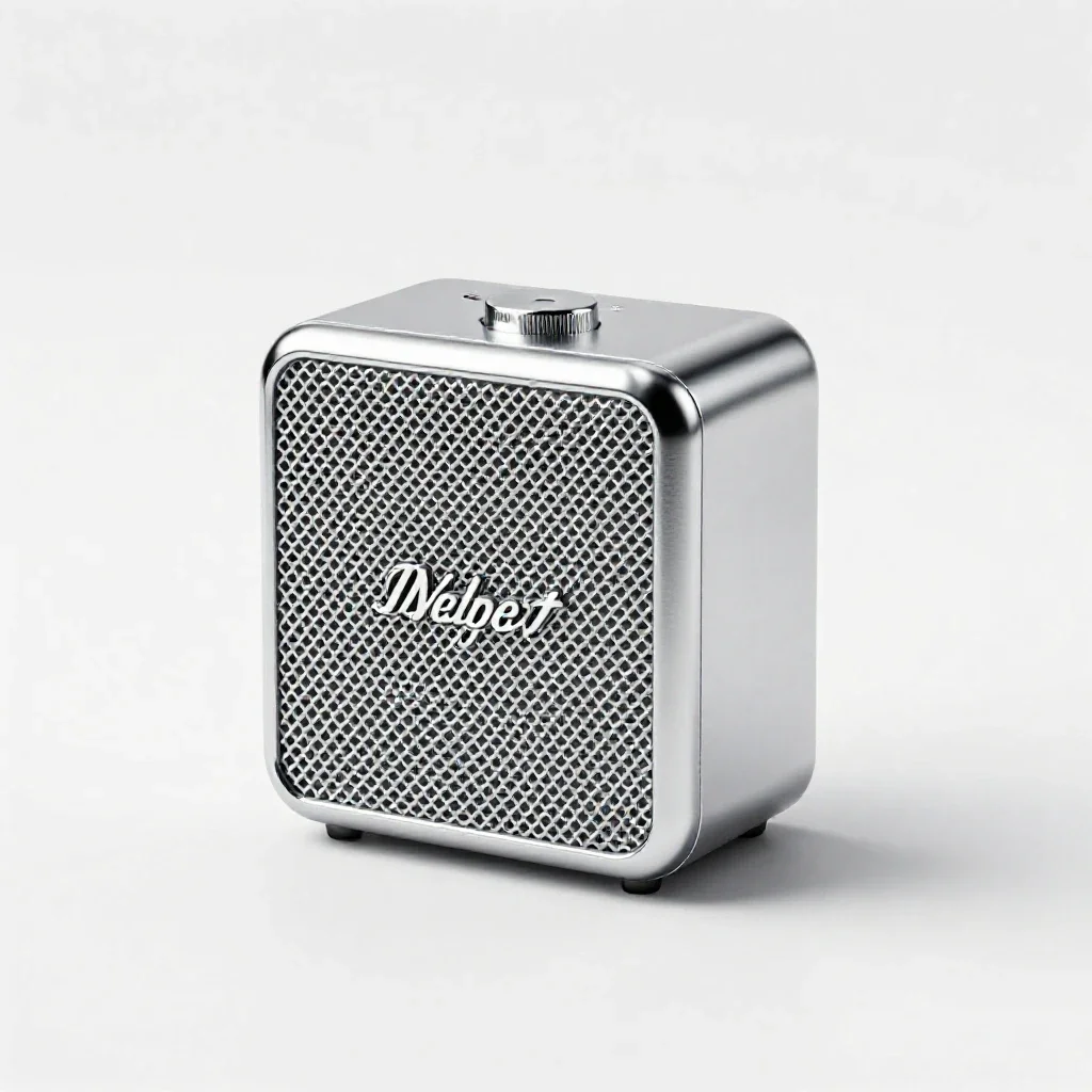 Portable bluetooth speaker isolated on a white background