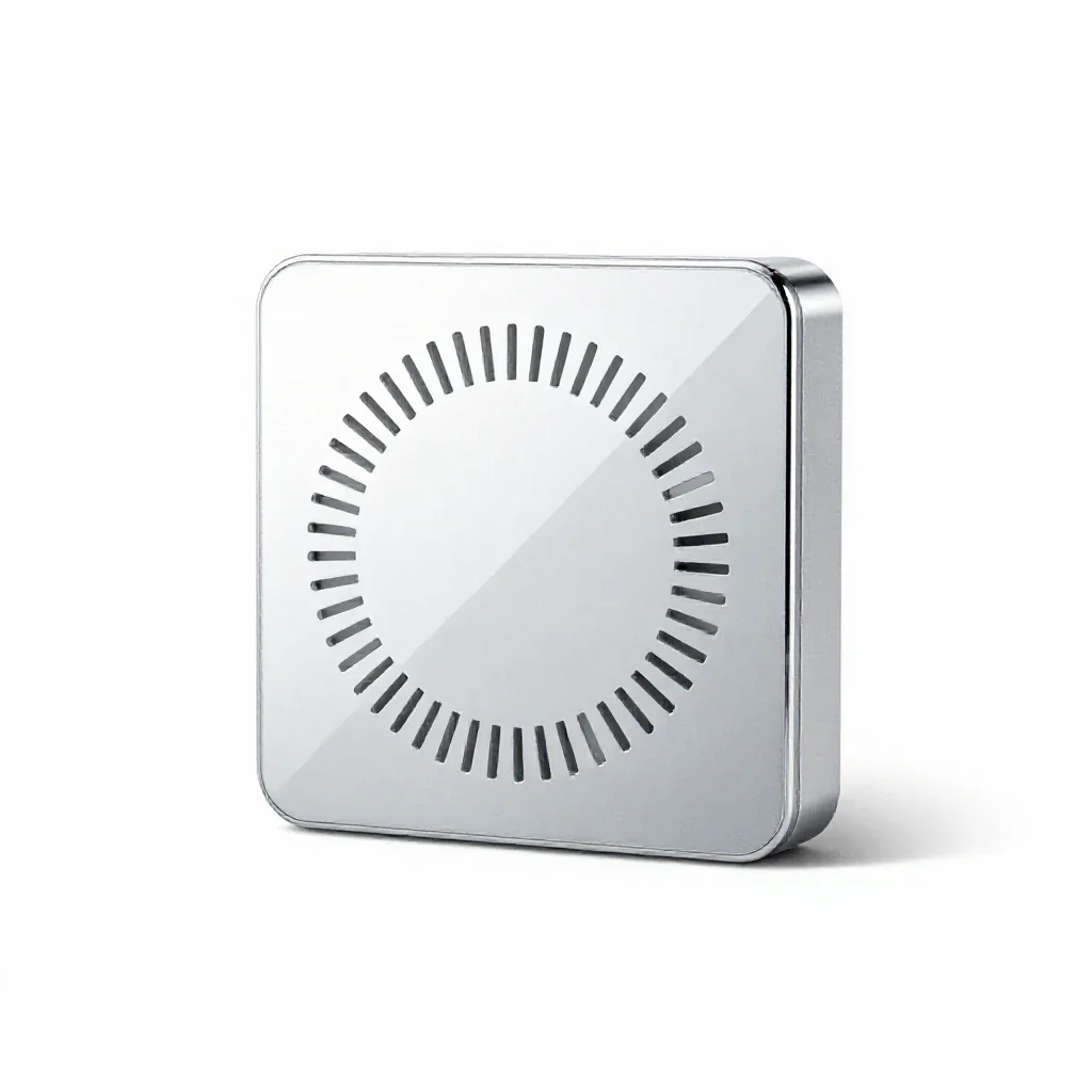 Smart thermostat isolated on a white background