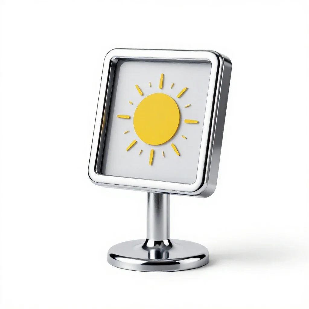 Weather station display isolated on a white background