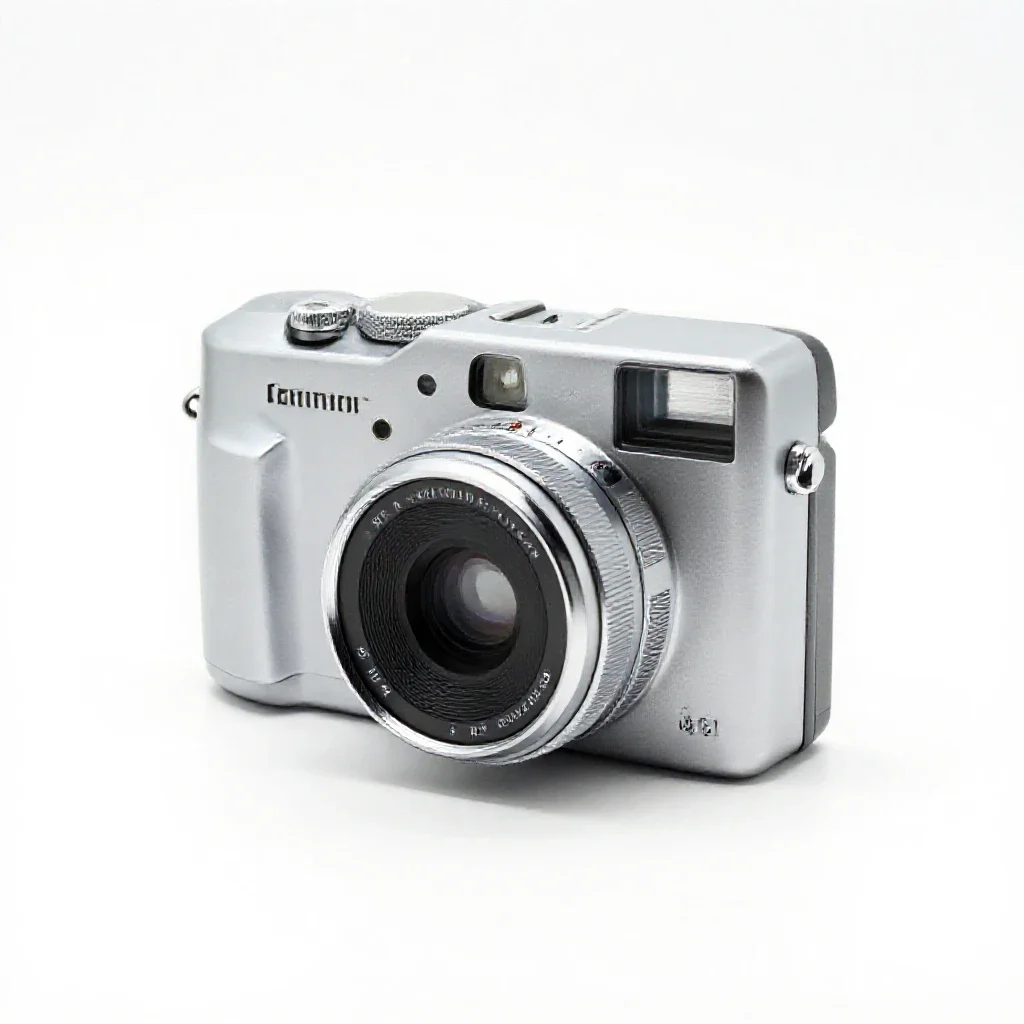 Instant film camera isolated on a white background