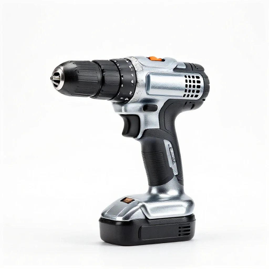 Cordless power drill isolated on a white background